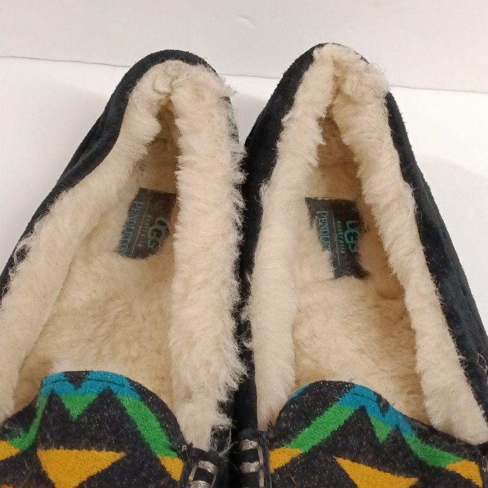 UGG x Pendleton Suede  Shearling Lined Slippers - Picture 9 of 11